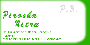 piroska mitru business card